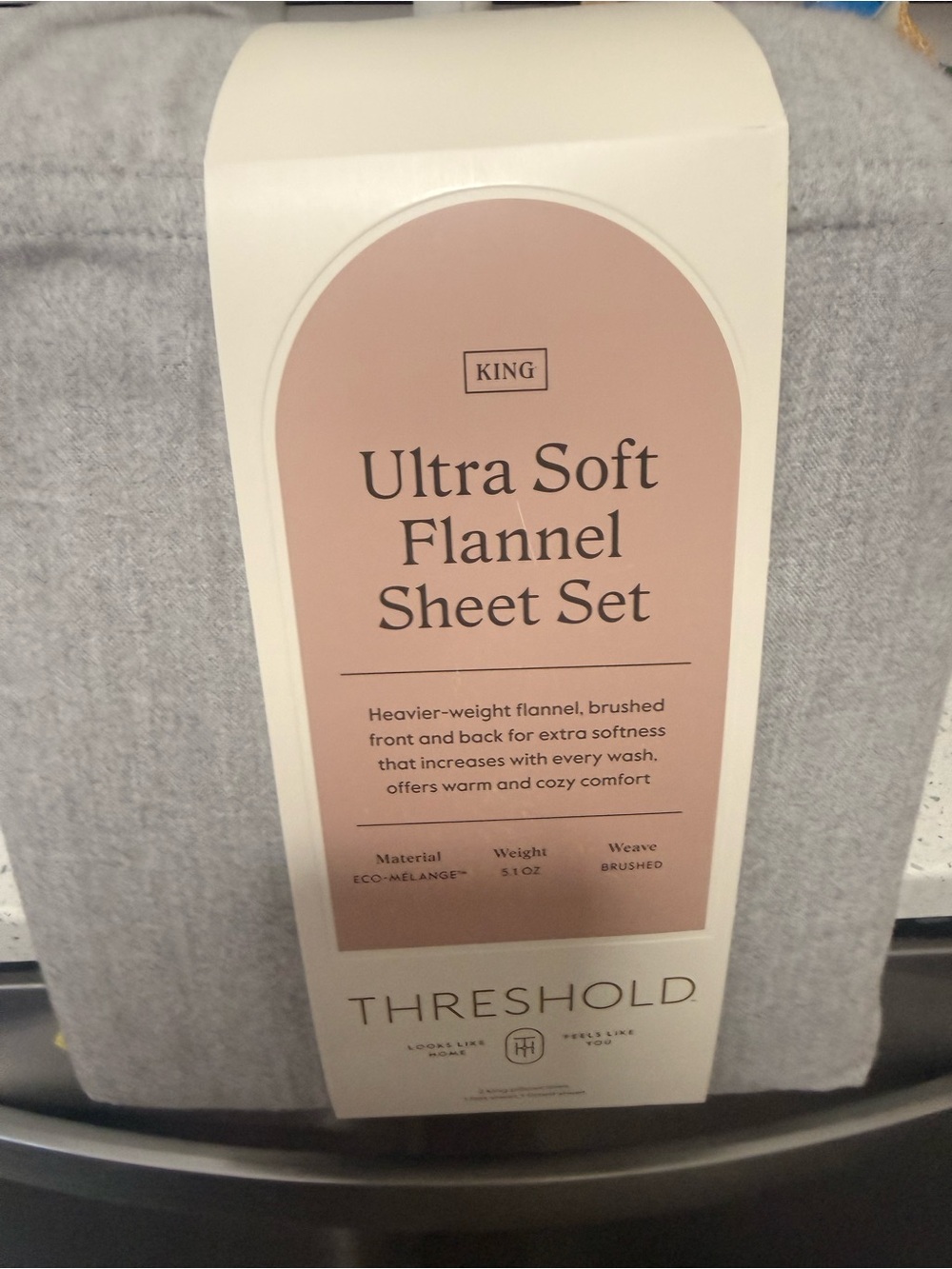 Threshold Ultra Soft Flannel Sheet Set - Light Gray